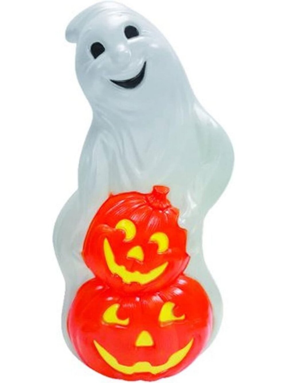 Light-Up Halloween Ghost & Pumpkin Blow Mold Decoration - Spooky Outdoor Decor